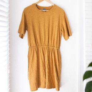 Old Navy Mustard Drawstring Dress